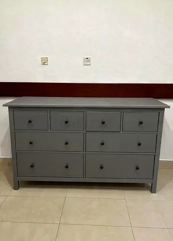 Grey 8-Drawer Dresser — Used, Good Condition