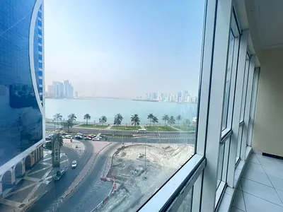 Beautiful Sea View on Al Majaz Corniche: 3-bedroom apt with master, large living room, maid’s room, spacious kitchen, free parking, AC, pool