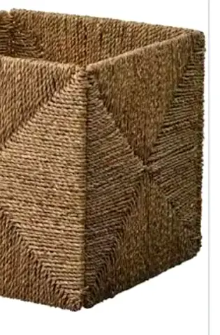 Natural Seagrass Woven Square Storage Basket