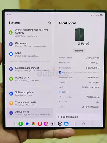 Samsung Galaxy Z Fold 6 – 256GB | 12GB RAM – Excellent Condition