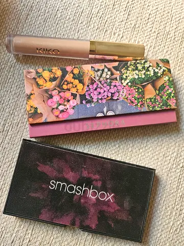 Smashbox, sephora eyeshadow palette + KIKO liquid eyeshadow — lightly used