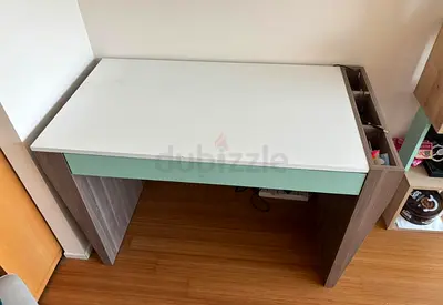 Compact Study/Computer Desk with Side Storage - Good Condition