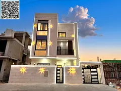 Modern villa for sale in Al Zahia. Price includes electricity, water, and air conditioning. 6 master