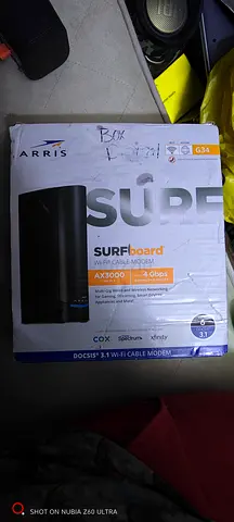 ARRIS SURFboard G34 AX3000 DOCSIS 3.1 Modem + WiFi 6 Router — Used