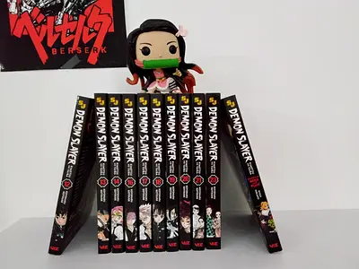 !Demon Slayer Manga Set (12-23) + Stories of Water and Flame + FREE Nezuko Funko!
