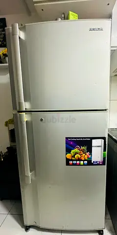 2-door Hitachi top-freezer Refrigerator  (good working condition) , Silver , spacious