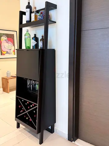 Crate  Barrel Standing Bookcase Bar