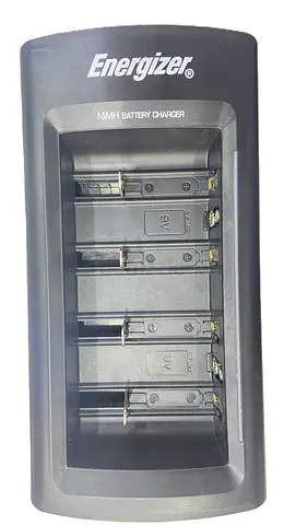 Energizer NiMH 4-slot Battery Charger (AA/AAA/C/D/9V) - with 8Pcs D-Rechargeable Batteries