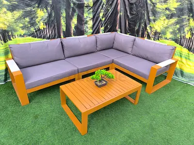 Fancy Solid Wood Outdoor Garden Sofa Set