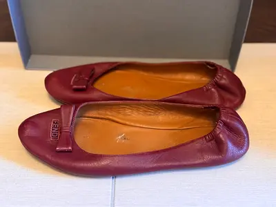 Fendi Burgundy Ballerina Flats