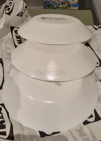 Ceramic flat bowl from Ikea 4 nos