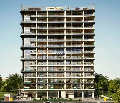 The cash price is AED 950,000 for a one-bedroom apartment and AED 575,000 for a studio, with payment plans available at 1% over 80 months.