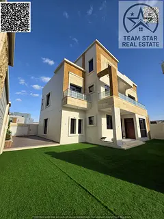 High-end finished villa, first occupancy, spacious rooms with built-in wardrobes