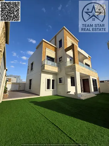 High-end finished villa, first occupancy, spacious rooms with built-in wardrobes