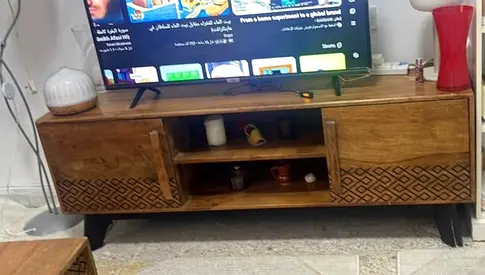 Wooden TV Unit / Entertainment Center with its dining table - Good Condition