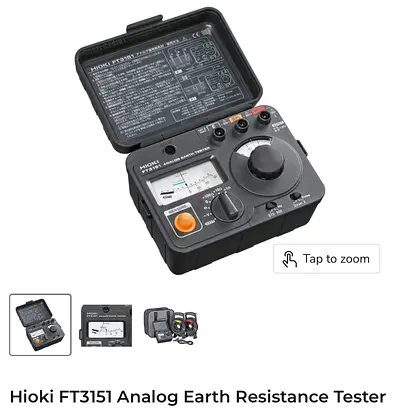 Hioki FT3151 Analog Earth Resistance Tester - made in Japan