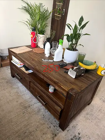 Solid wood coffee table