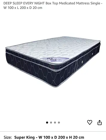 Deep Sleep Every Night Box Top Medicated Mattress - Super King Size 2 pieces