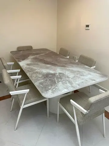 Modern Marble Dining Table with Chairs from gabani