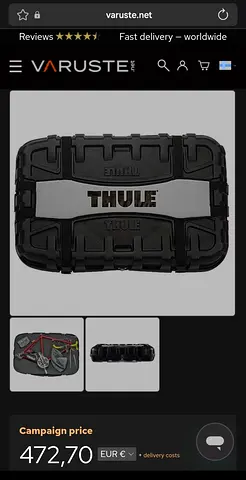 Thule hard travel case can fit road or mountain bike
