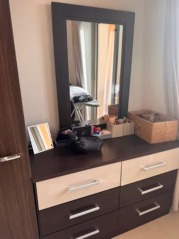 Modern Dresser with Mirror and Storage