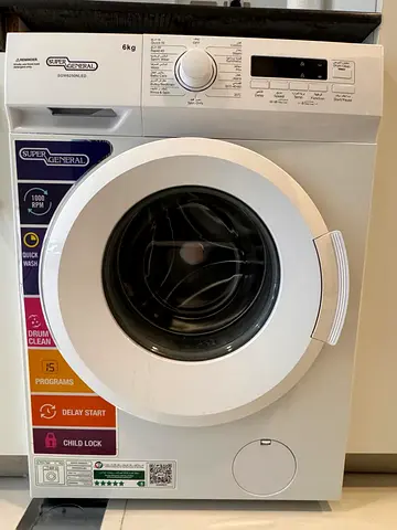 Super General 6kg Front-Load Washing Machine - Working