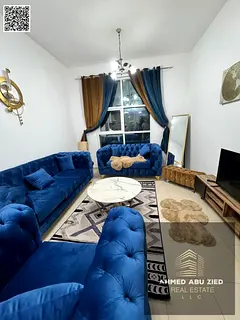 Furnished apartment for annual rent in City Towers - Ajman. Prime location with all services and sch