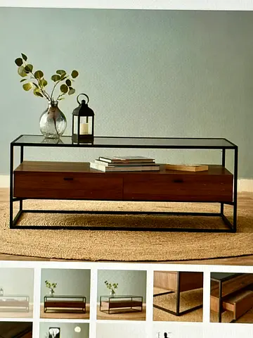 My TV Console — Metal Frame with Wooden Drawers