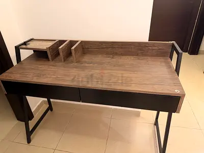 Study/Computer Desk with Built-in Organizer and Drawers