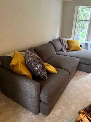 Cratebarrel lounge deep L shape sofa