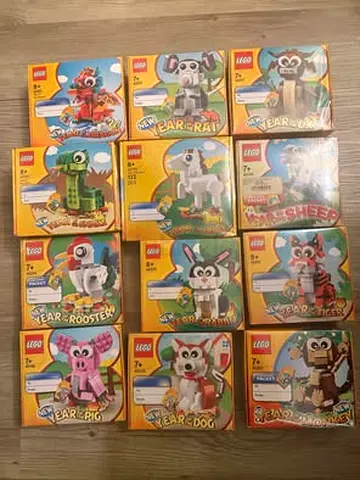 BRAND NEW RARE LEGO FULL 12 YEARS ZODIAC CHINESE ANIMALS