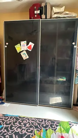 Glass sliding wardrobe