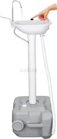 Portable Sink Outdoor Camping Sink Battery Operated Electric Hand Washing Station | 5 Gallon Tank wi