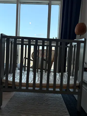 wooden baby crib