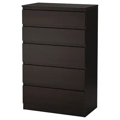 Chest of 5-drawers (dark brown)