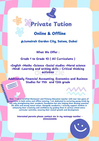 Private Tution - Online and Offline