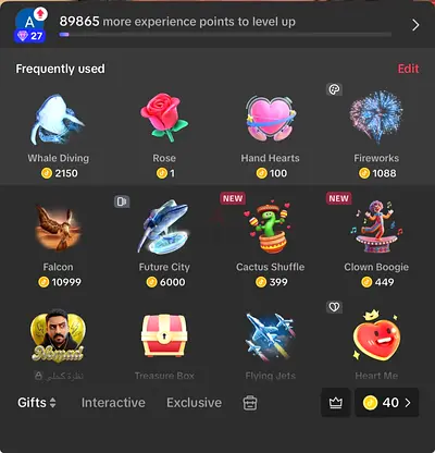 Tiktok account level 27 | 500 AED