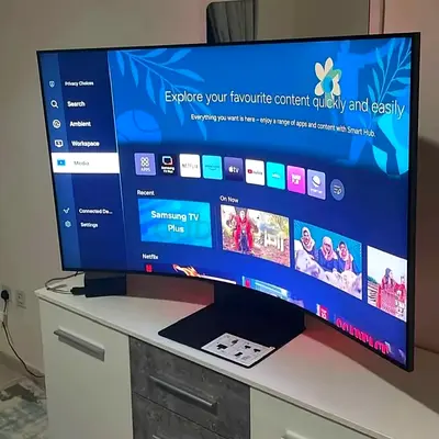 Samsung Odyssey Ark 55-inch Curved Gaming Monitor. It is a 55-inch, 4K UHD (3840 x 2160) monitor wit