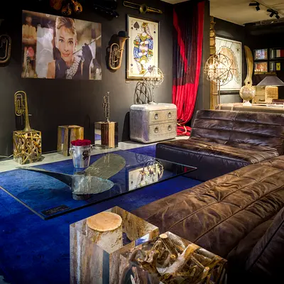 Timothy Oulton from Marina Home Junk Art propeller coffee table 160x160 cm