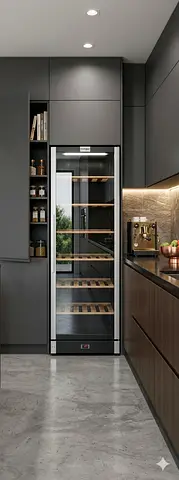 Vestfrost latest model 191 bottle wine fridge dual temperature wooden shelf by hvc