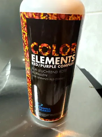 Fauna Marine Elements for sale Red/ Purple Elements 500 ML bottles