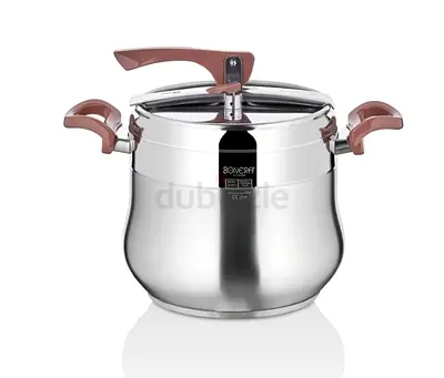 Bonera 10 Lt Stainless Steel Induction Based Pressure Cooker - Glass Lid Gift brand new