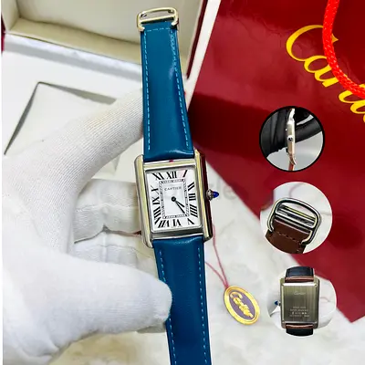 Cartier Womens Watch with Blue Strap