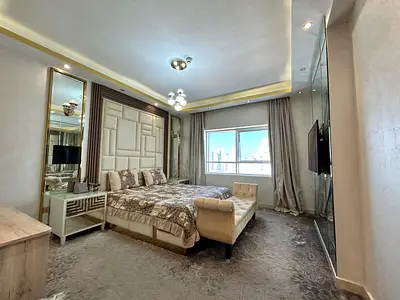 افخم  غرفتين وصاله مفروشه/فرش راقي جدا/تاور حديث/مع جيم ومسبح  مجاني /صيانه مجانيه طول السنه