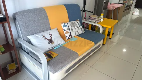Comfortable Two-Tone Sofa with Cushions