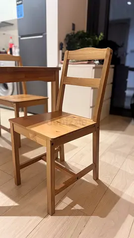 Light pine solid wood dining chair