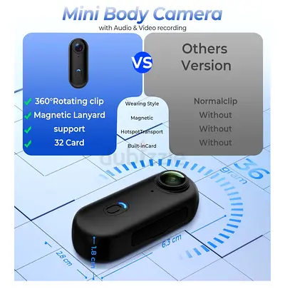 1080p Camera,Mini Vlogging Camera,Small Body Camera with IPX7 Waterproof,Underwater Camcorder,Ha