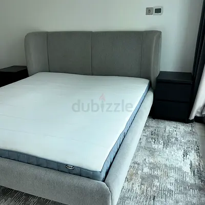 IKEA TUFJORD Upholstered bed frame, mattress, 180x200 cm