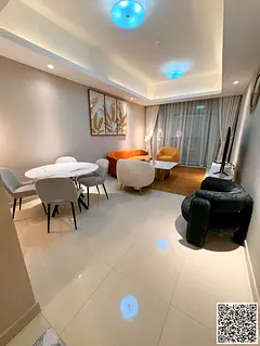 Luxurious furnished one-bedroom apartment for monthly rent ✨ Includes bills with luxurious hotel-s
