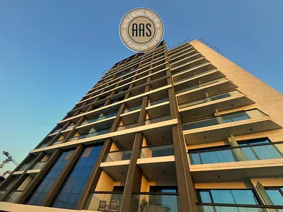 مفروشة بغرفة نوم واحدة | برج أوست 11 ماجان | شرفة وإطلالة على المسبح